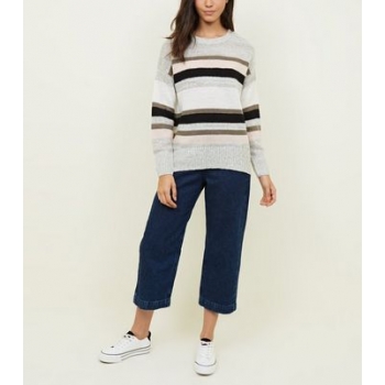 Light Grey Stripe Long Jumper