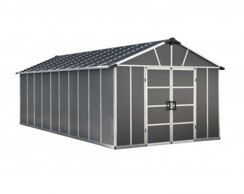 Palram-Canopia 11x21.3 Yukon Shed (Dark Grey with WPC Floor)