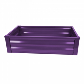 Panacea Metal Raised Garden Planter with Liner (Eggplant)