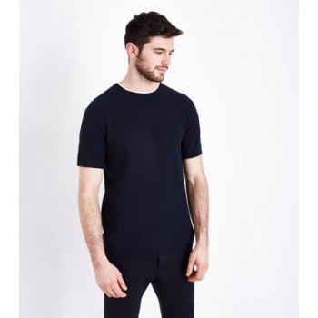 Navy Knit T-Shirt