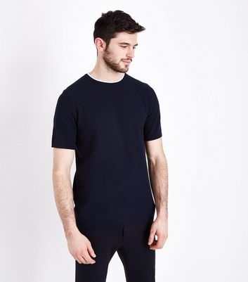 Navy Knit T-Shirt