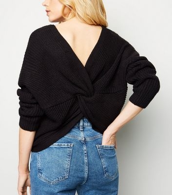 Black Twist Back Jumper