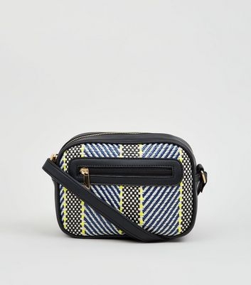 Green Neon Woven Cross Body Bag