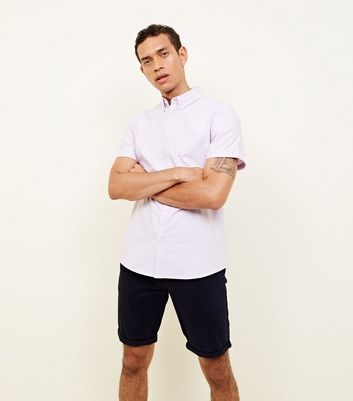 Lilac Oxford Short Sleeve Shirt