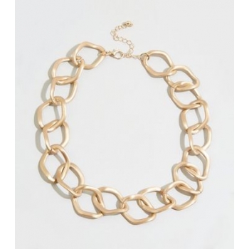 Gold Matte Chunky Chain Necklace