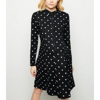 Maternity Black Spot Soft Touch Shirt Dress