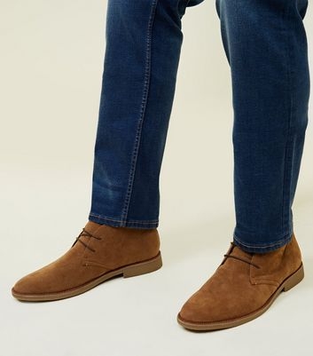 Tan Faux Suede Desert Boots