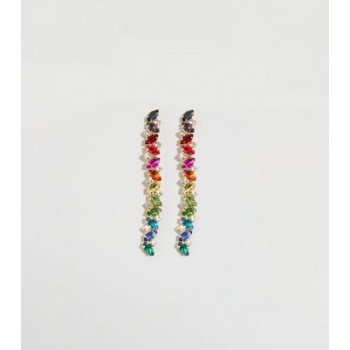 Rainbow Premium Gem Drop Earrings