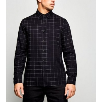 Navy Grid Check Long Sleeve Shirt