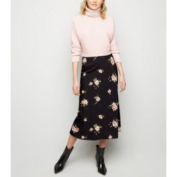 Black Floral Midi Skirt