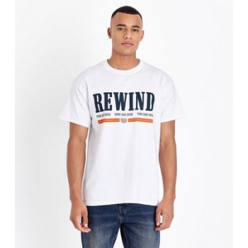 White Rewind Slogan T-Shirt