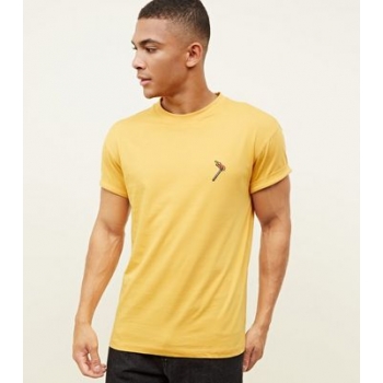 Yellow Match Embroidered T-Shirt