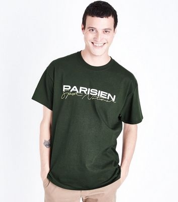 Dark Green Parisian Print T-Shirt