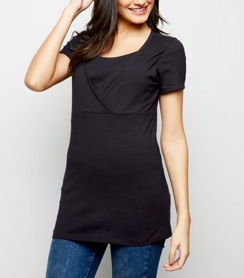 Maternity Black Nursing T-Shirt