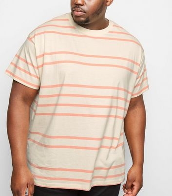 Plus Size Mid Pink Stripe Short Sleeve T-Shirt