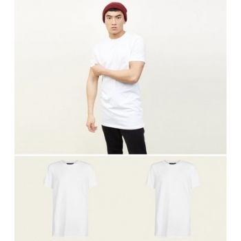 2 Pack White Longline T-Shirts