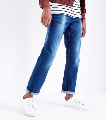 Blue Straight Leg Jeans