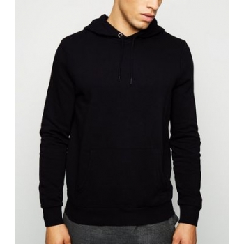 Black Pocket Front Long Sleeve Hoodie