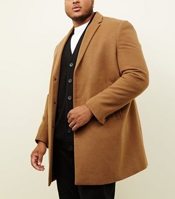 Plus Size Camel Overcoat