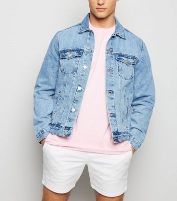 Blue Bleach Wash Denim Western Jacket