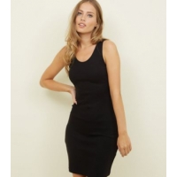 Black Ribbed Bodycon Mini Dress