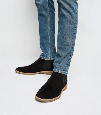 Black Suedette Chelsea Boots