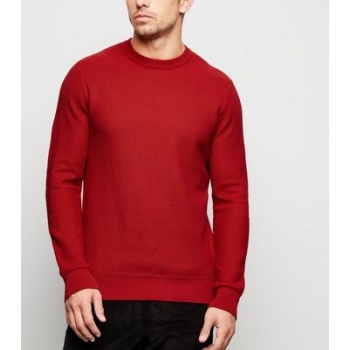 Red Honeycomb Knit Jumper