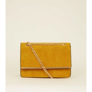 Mustard Chain Strap Shoulder Bag