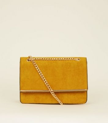 Mustard Chain Strap Shoulder Bag