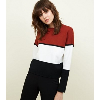 Rust Colour Block Jumper