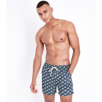 Teal Zig Zag Swim Shorts