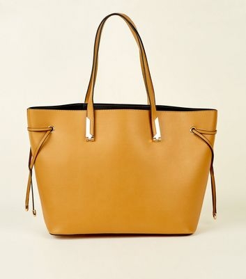 Mustard Tie Side Tote Bag