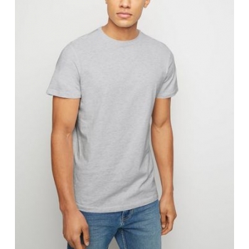 Pale Grey Crew Neck Cotton T-Shirt