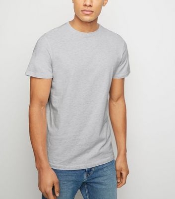 Pale Grey Crew Neck Cotton T-Shirt