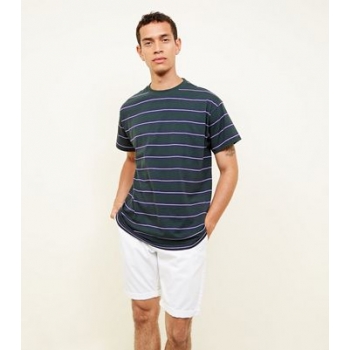 Dark Green Stripe Oversized T-Shirt