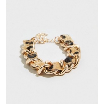 Gold Leopard Print Threaded Bracelet