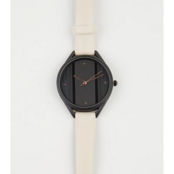 Black Stripe Face Analogue Watch