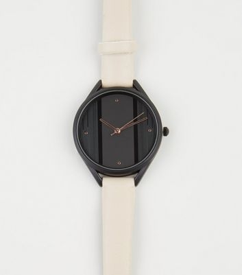 Black Stripe Face Analogue Watch