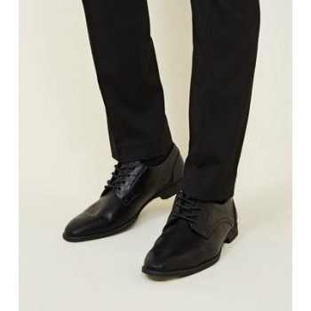 Black Leather-Look Formal Shoes