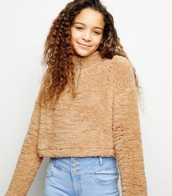 Girls Stone Teddy Funnel Neck Sweatshirt