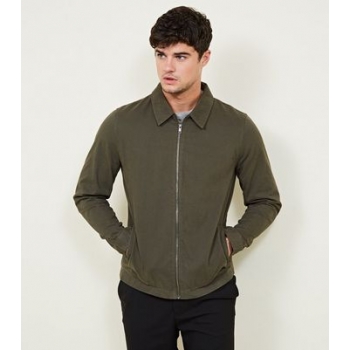 Khaki Zip Through Shacket