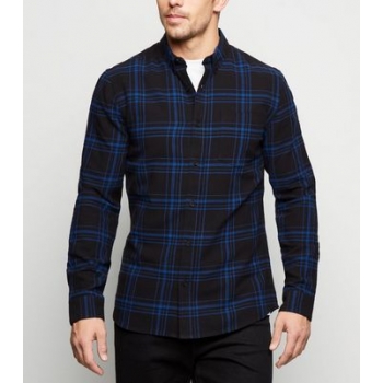 Bright Blue Check Cotton Shirt