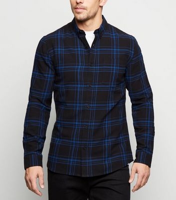 Bright Blue Check Cotton Shirt