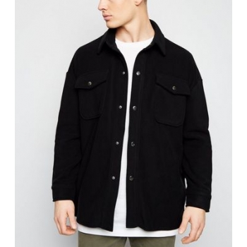 Black Fleece Popper Front Shacket