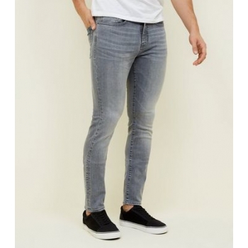 Pale Grey Skinny Stretch Jeans