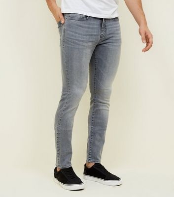 Pale Grey Skinny Stretch Jeans