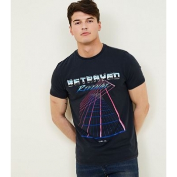 Black Slogan Betrayed Washed Graphic T-Shirt