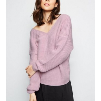 Lilac Twist Back Jumper