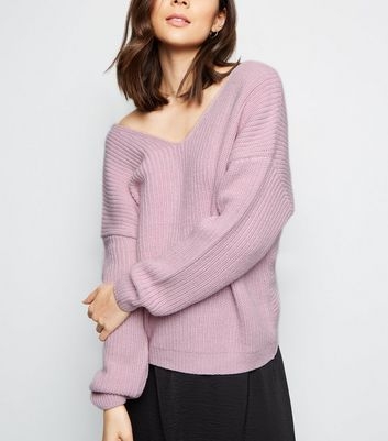 Lilac Twist Back Jumper