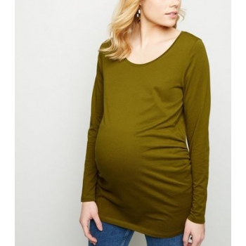 Maternity Olive Long Sleeve Top